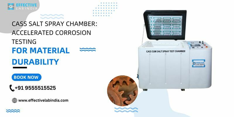 Cass salt spray chamber accelerated corrosion testing for material durability